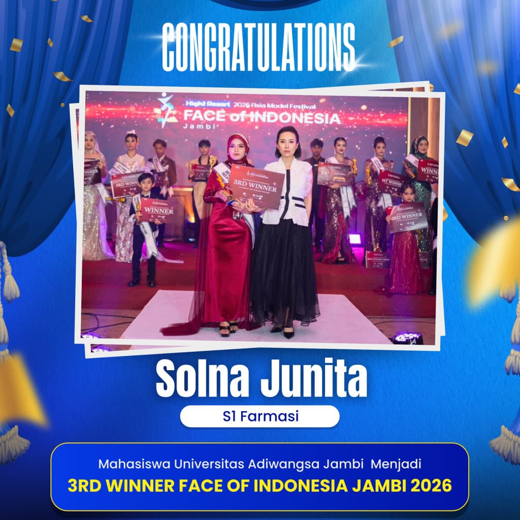 Mahasiswa Universitas Adiwangsa Jambi Raih Juara 3 Face of Indonesia Jambi 2026