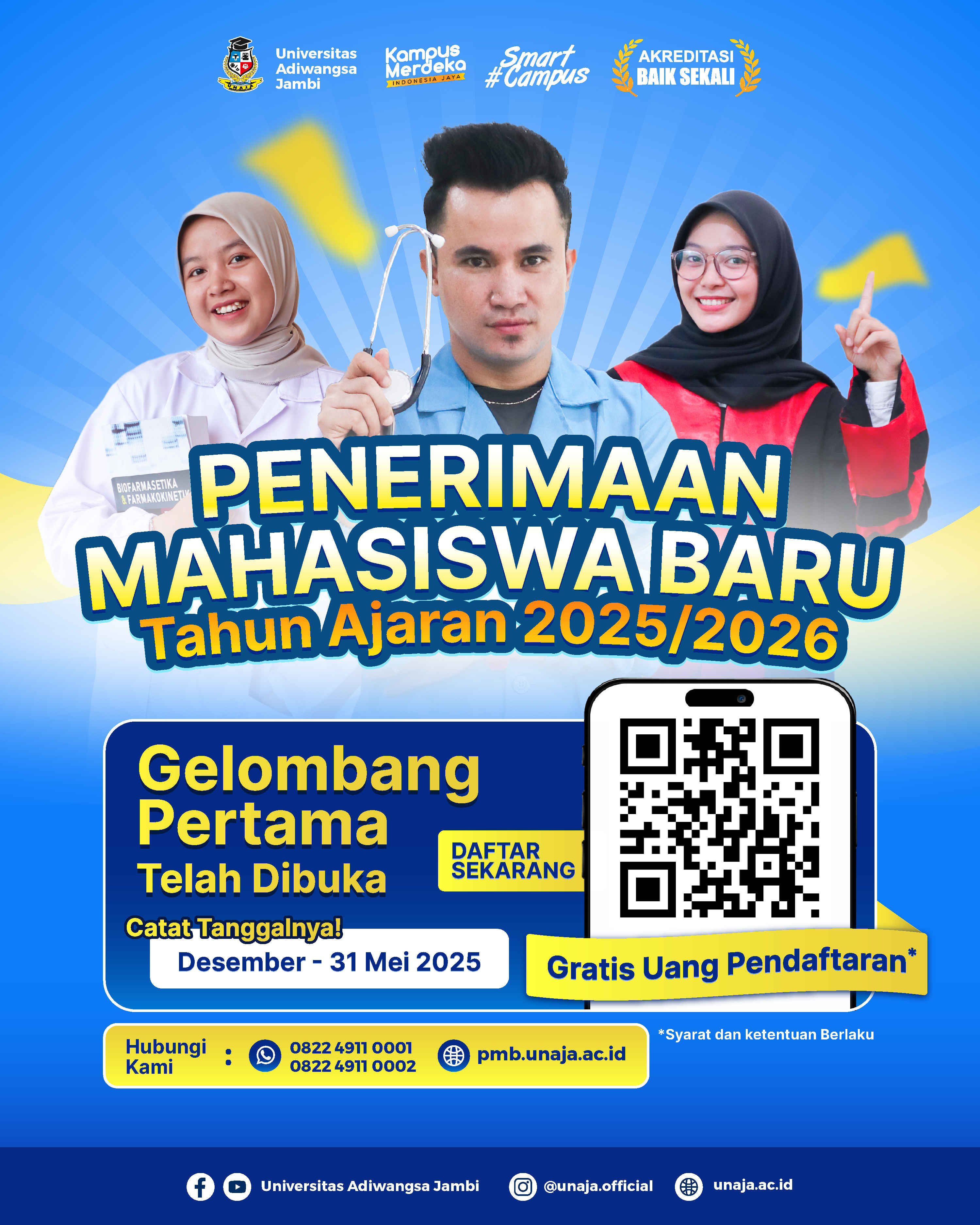 PMB UNAJA GELOMBANG I TELAH DI BUKA