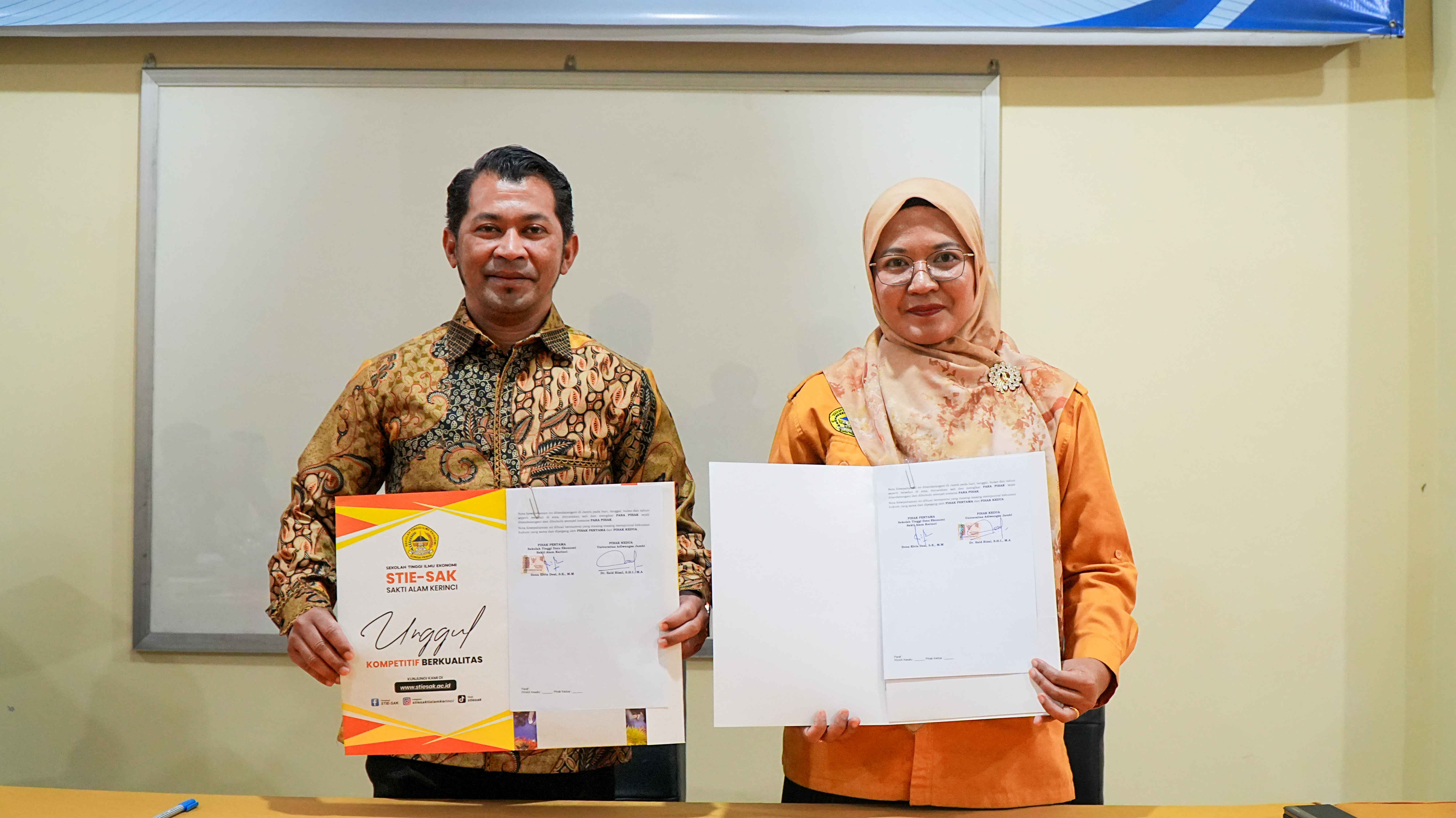 UNAJA dan STIE Sakti Alam Kerinci Jalin Kerja Sama melalui Penandatanganan MoU dan MoA